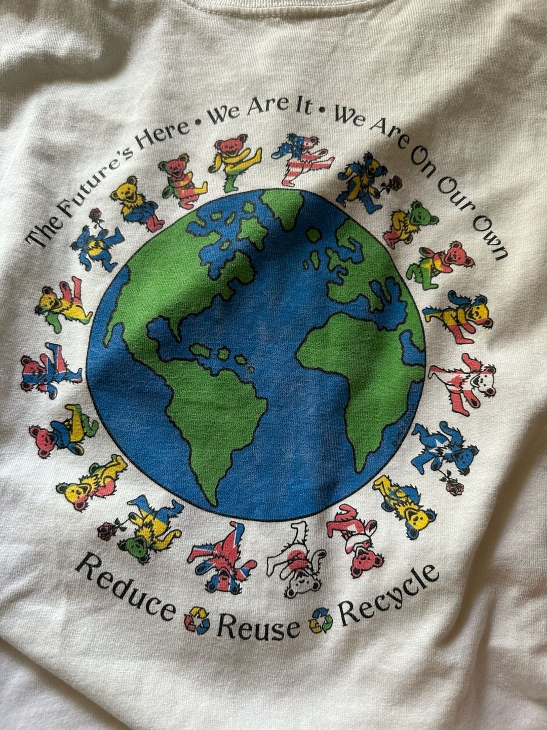 Vintage 1993 Grateful Dead ‘Reduce Reuse Recycle’ Dancing Bears Graphic T-Shirt