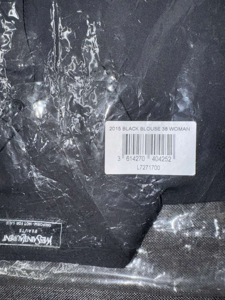 Yves Saint Laurent YSL Beaute Black Uniform Blouse Made In Italy 38