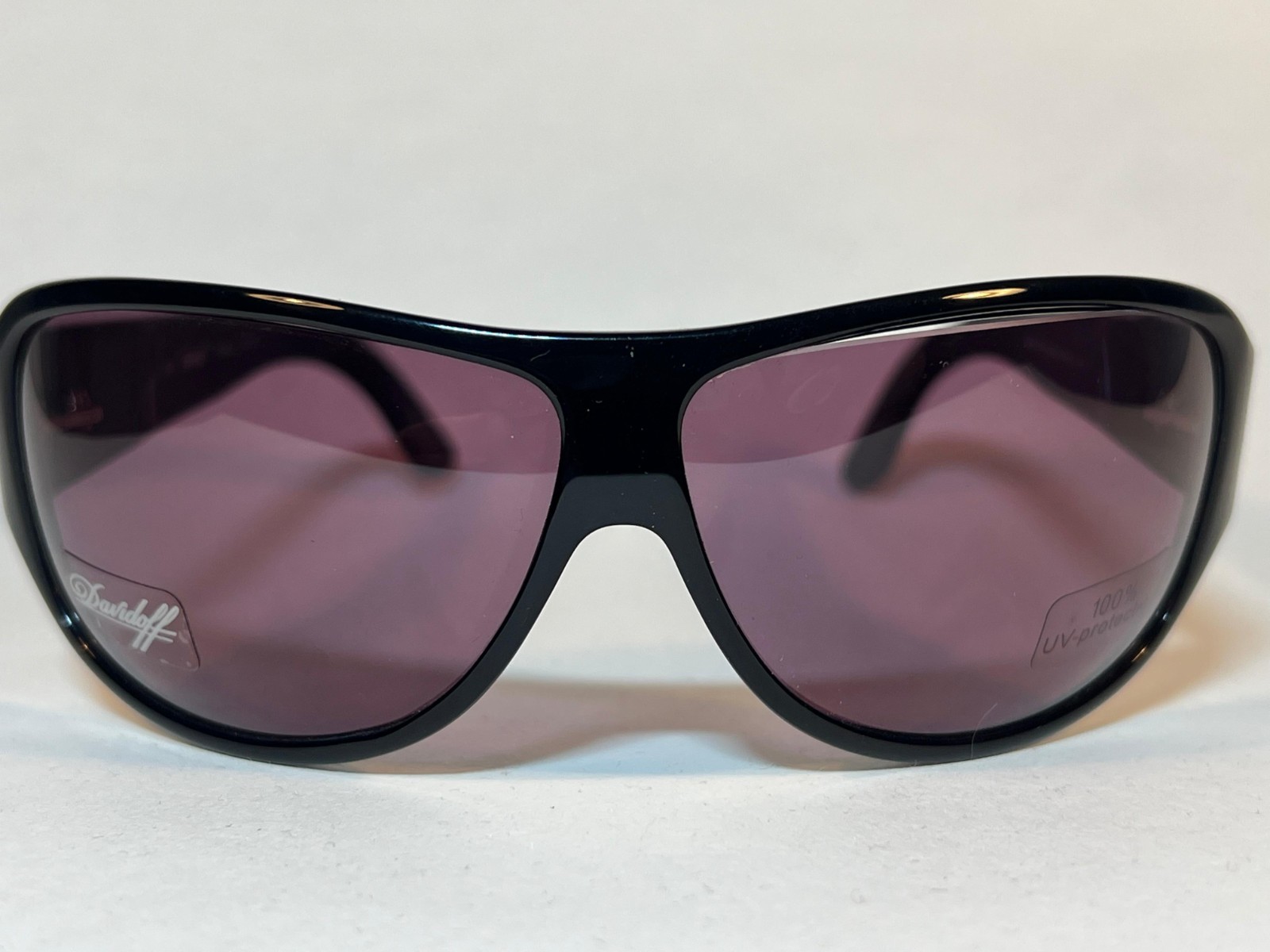 Davidoff FMG C28 Sunglasses Black Wrap Purple Lenses Mod 97013-8840 64□9 NOS