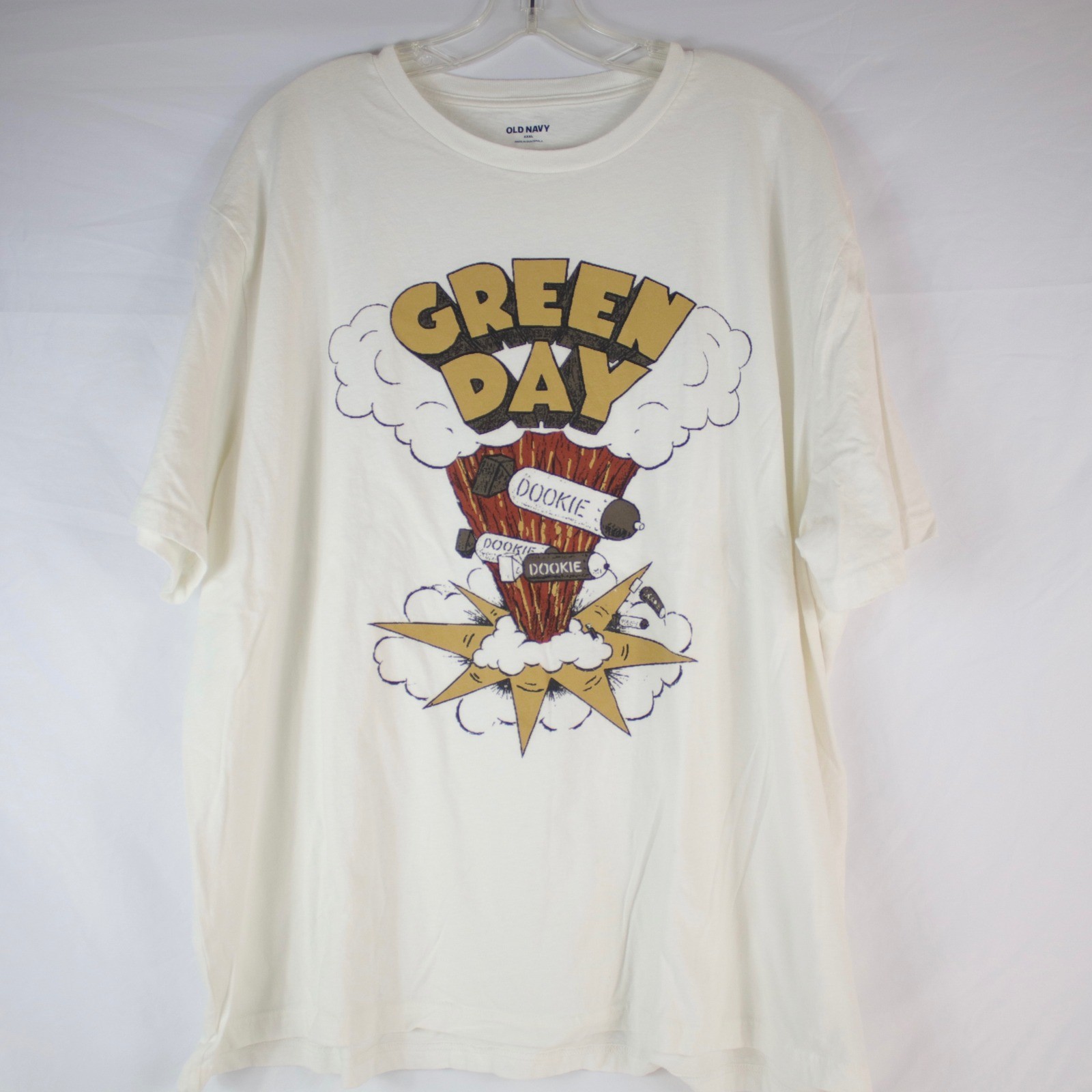 Old Navy Off White Short Sleeve Green Day Graphic T-Shirt Mens Size XXXL – NWOT