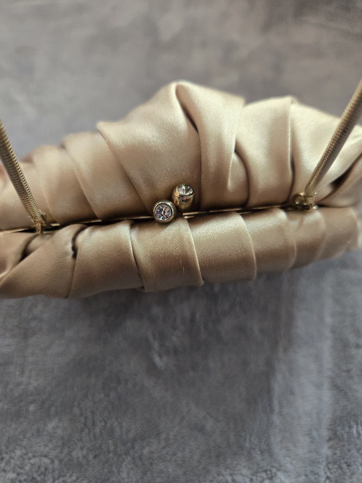 Vintage Hand Clutch From Daytona Champagne Colored