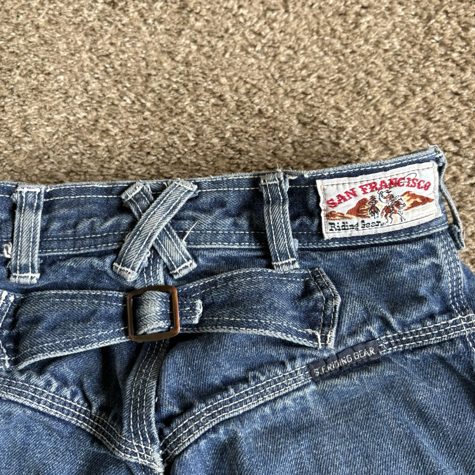70s San Francisco Riding Gear Flared Buckle Back Jeans Women’s 25×34