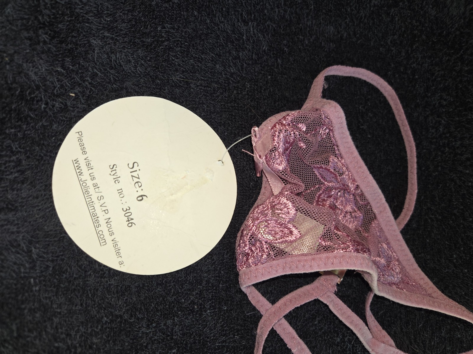 NWT Vintage Mauve Butterfly Jolie Intimates Medium 6