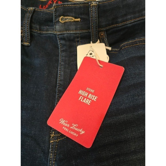 Lucky Brand Stevie Flare Denim Jeans 10 30A Dark Wash NWT Advanced Stretch Retro