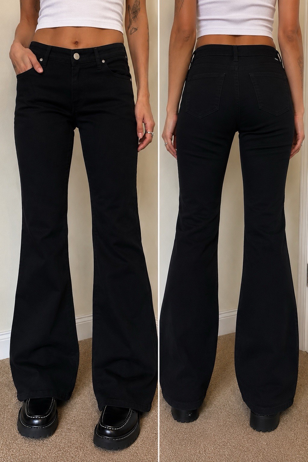 Vintage Mudd Yo! 90s Black Bell Bottom Pants