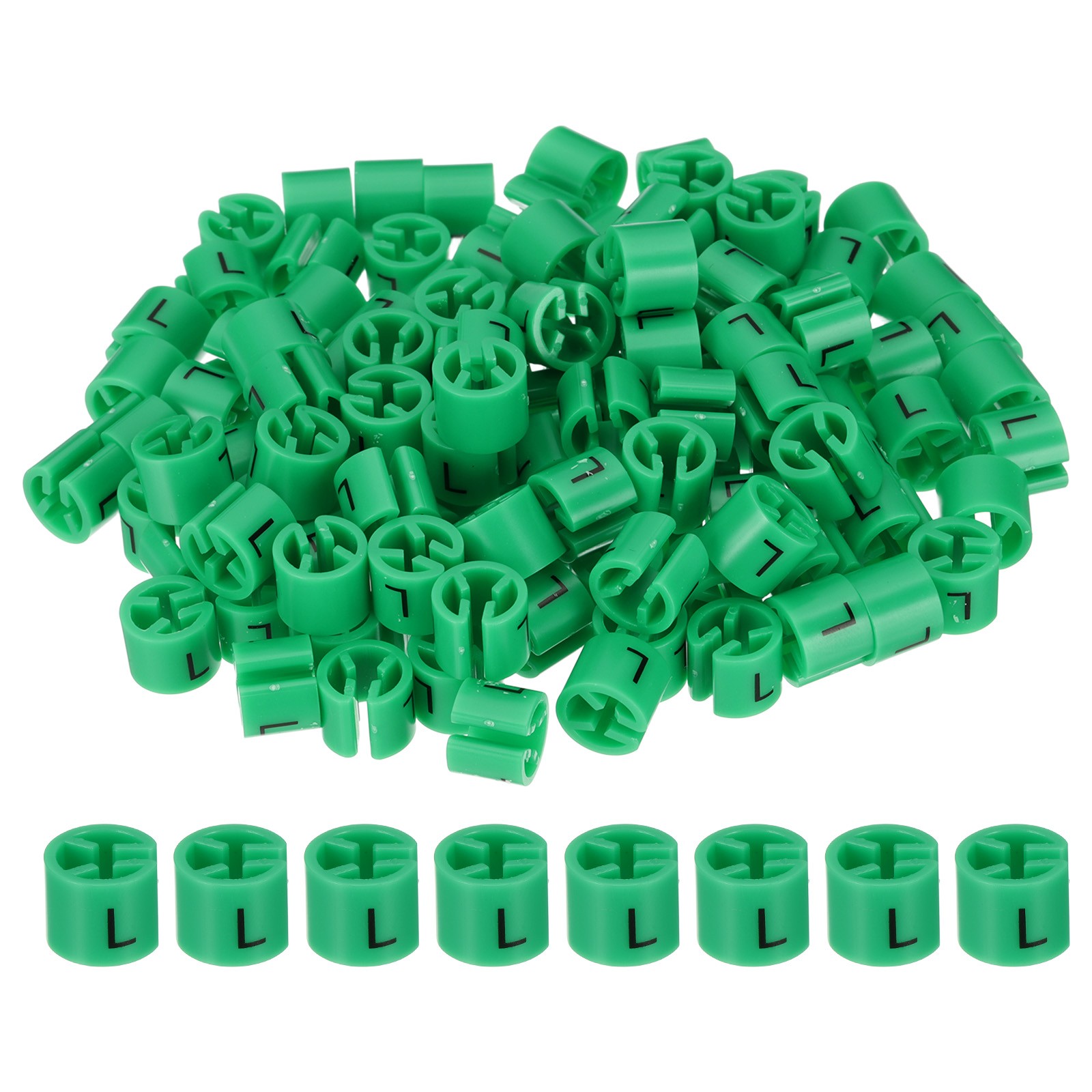 120 pcs dress pendants, size L for rod 3mm, green