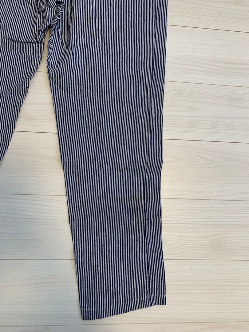 1940s Swedish Military Indigo Hickory Stripe Work Pants