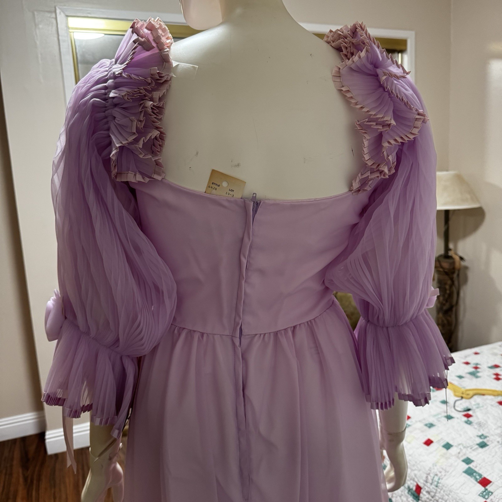 VTG Dance Allure Gown Prom Dress Womens 16 Lavender Pageant Bridal 80s USA NWT