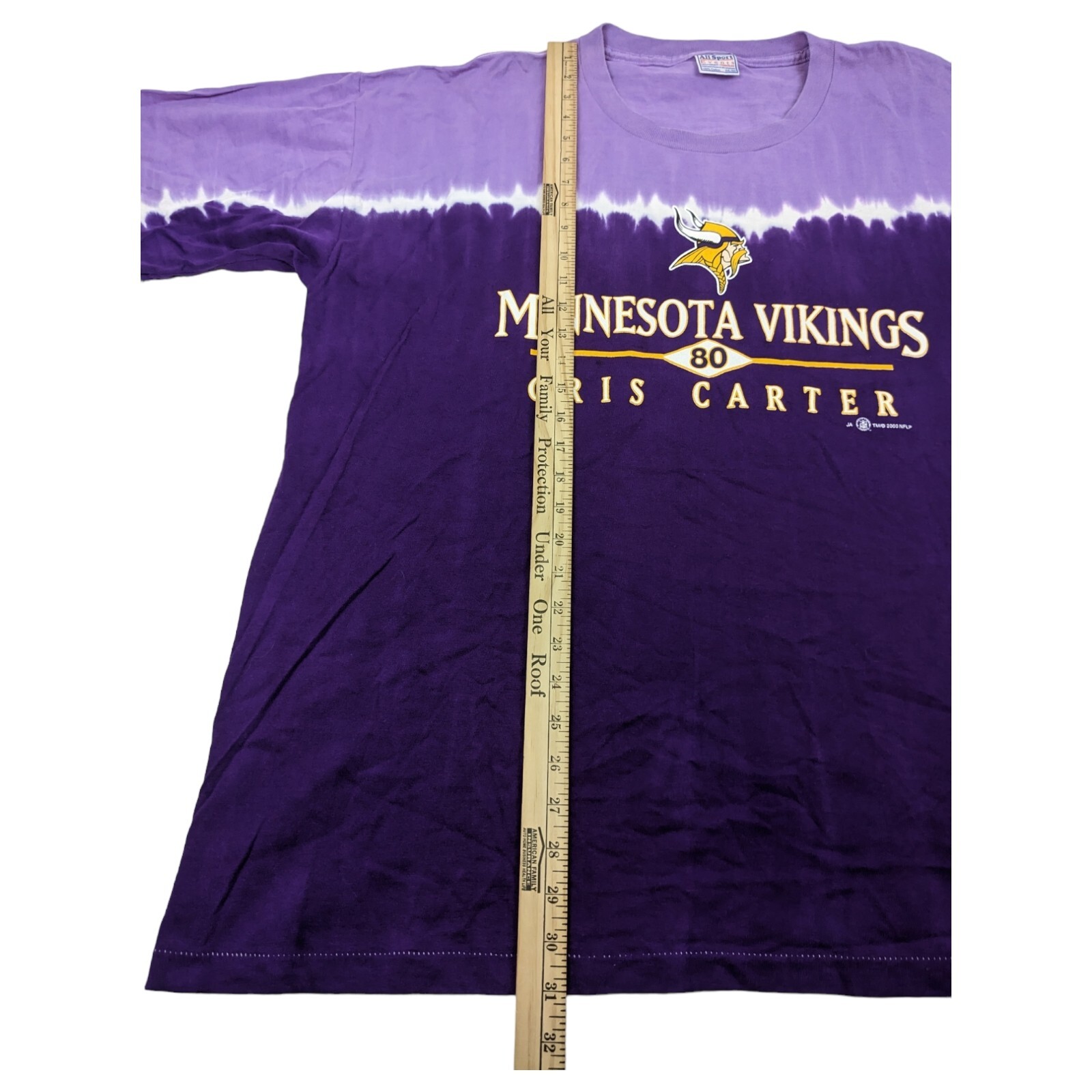 Minnesota Vikings Chris Carter Vintage Y2K Purple Tie Dye Shirt Mens XXL