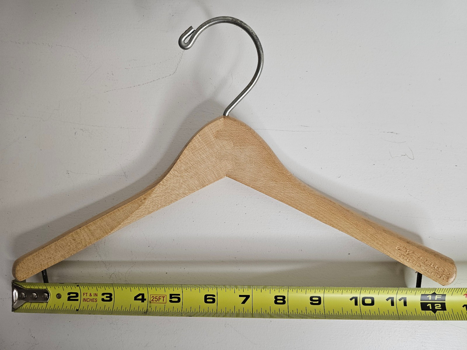Vtg Batts Natural Wood Wishbone Hangers 12.5″ For Youth Sizes 8-14 NOS Lot Of 10