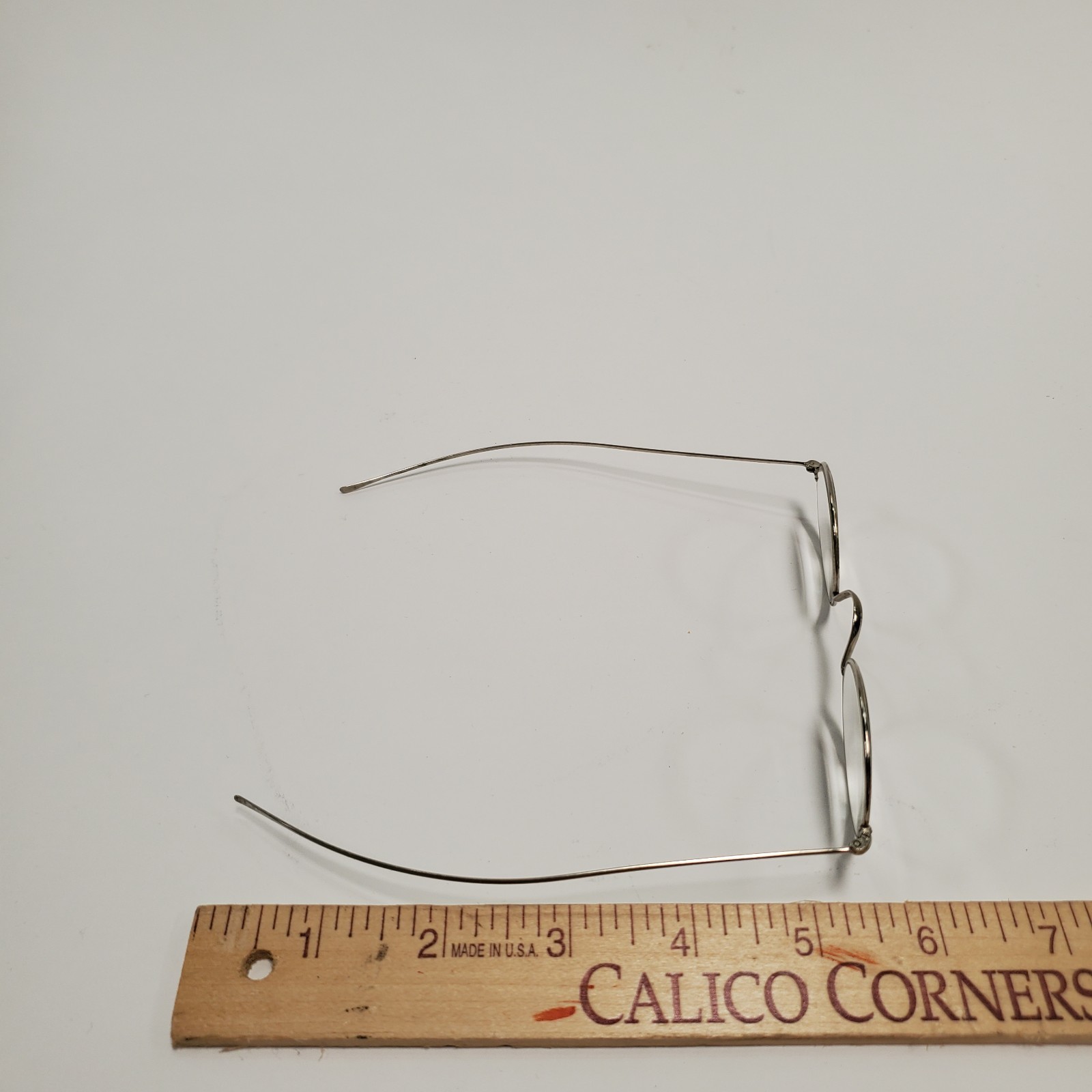 Antique Wire Rim Oval Spectacles Eyeglasses with Original Case