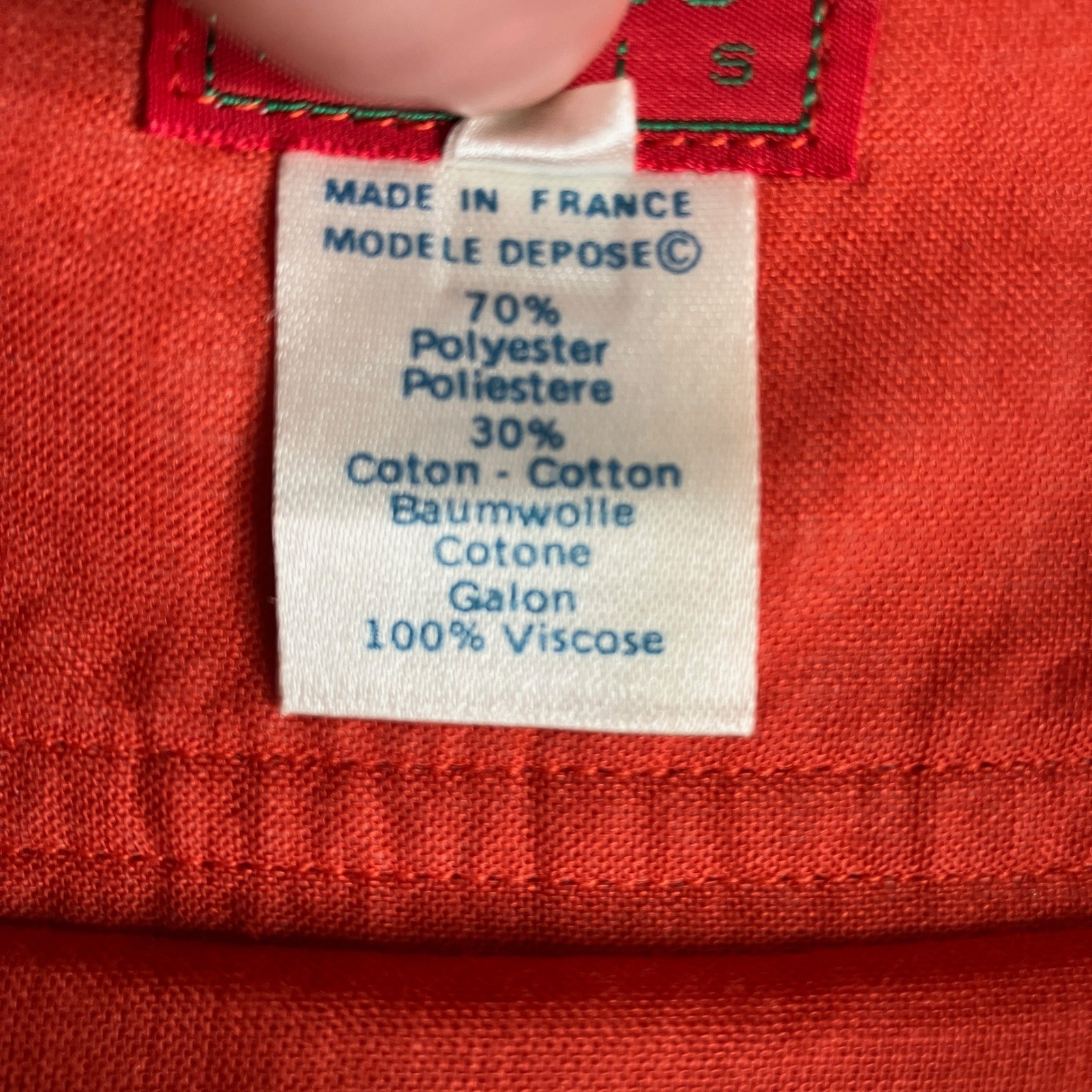 Vintage Kenzo Paris Pleated Skirt Women 40 Red Floral Embroidered Made In France