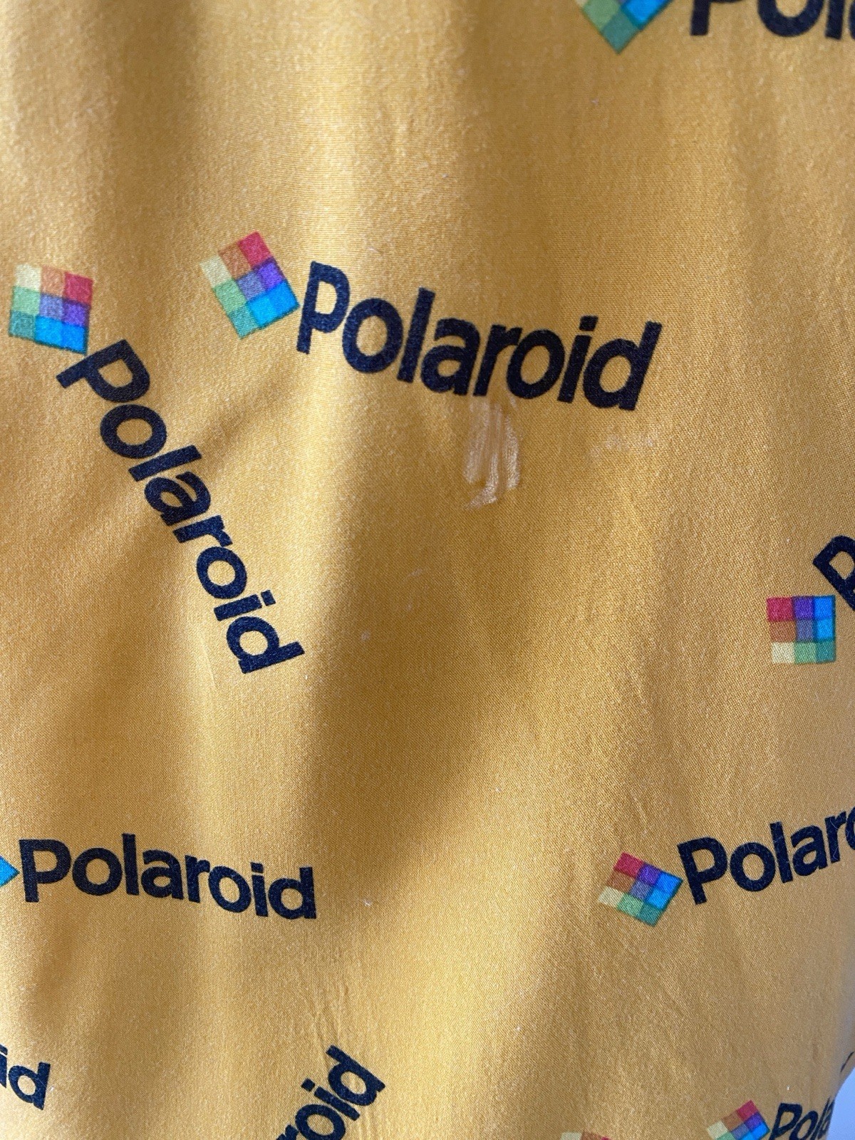 Polaroid Original Single Piece Shirt Retro Vintage L Unisex Cotton Yellow Blouse