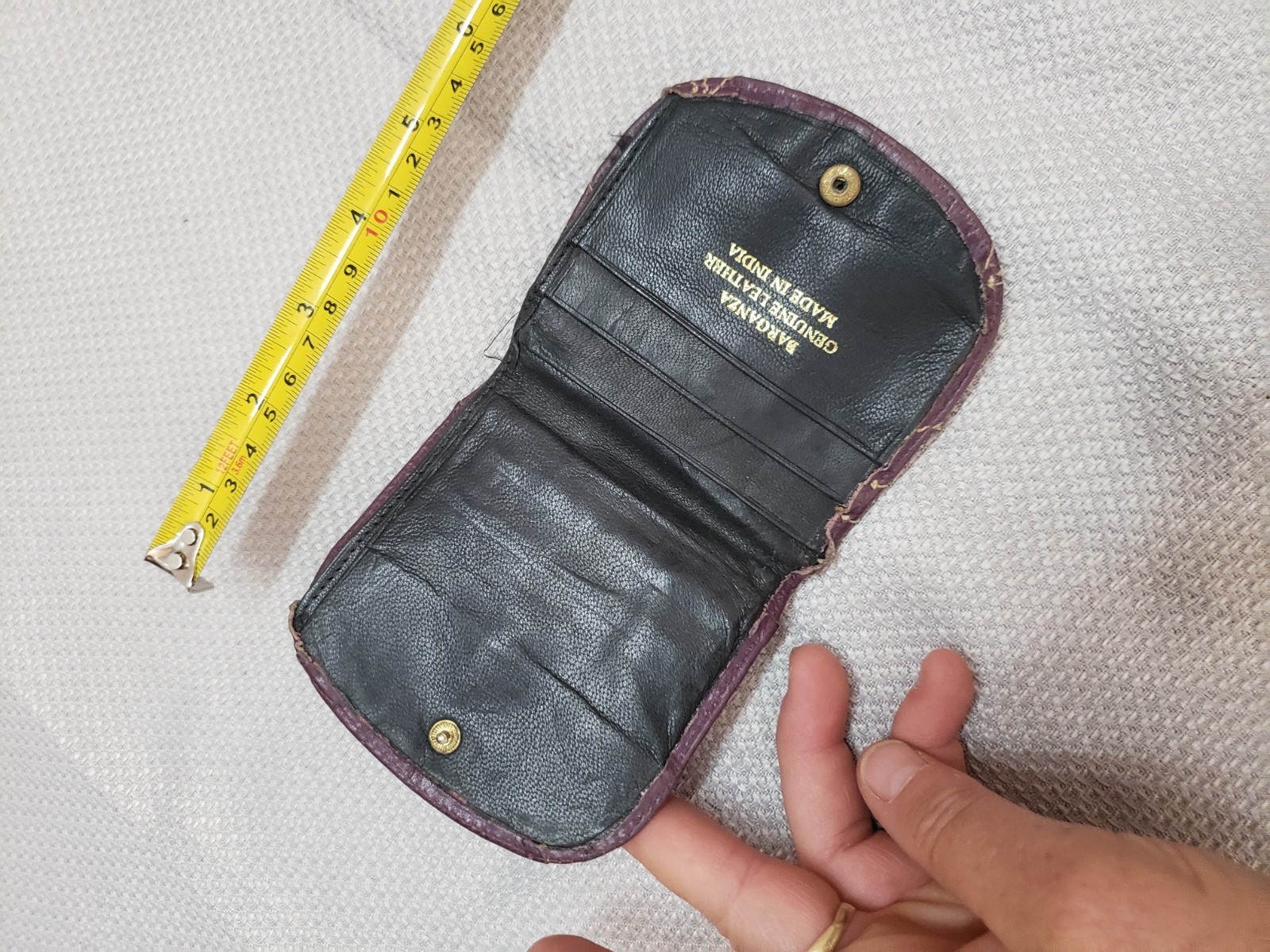 Vintage Barganza made in India Leather wallet purple