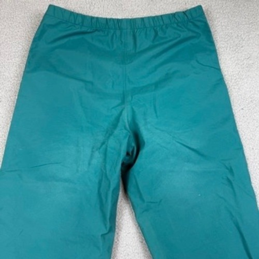 Vintage REI XL Tall Teal Green Zip Off Rain Pants Lightweight Waterproof USA