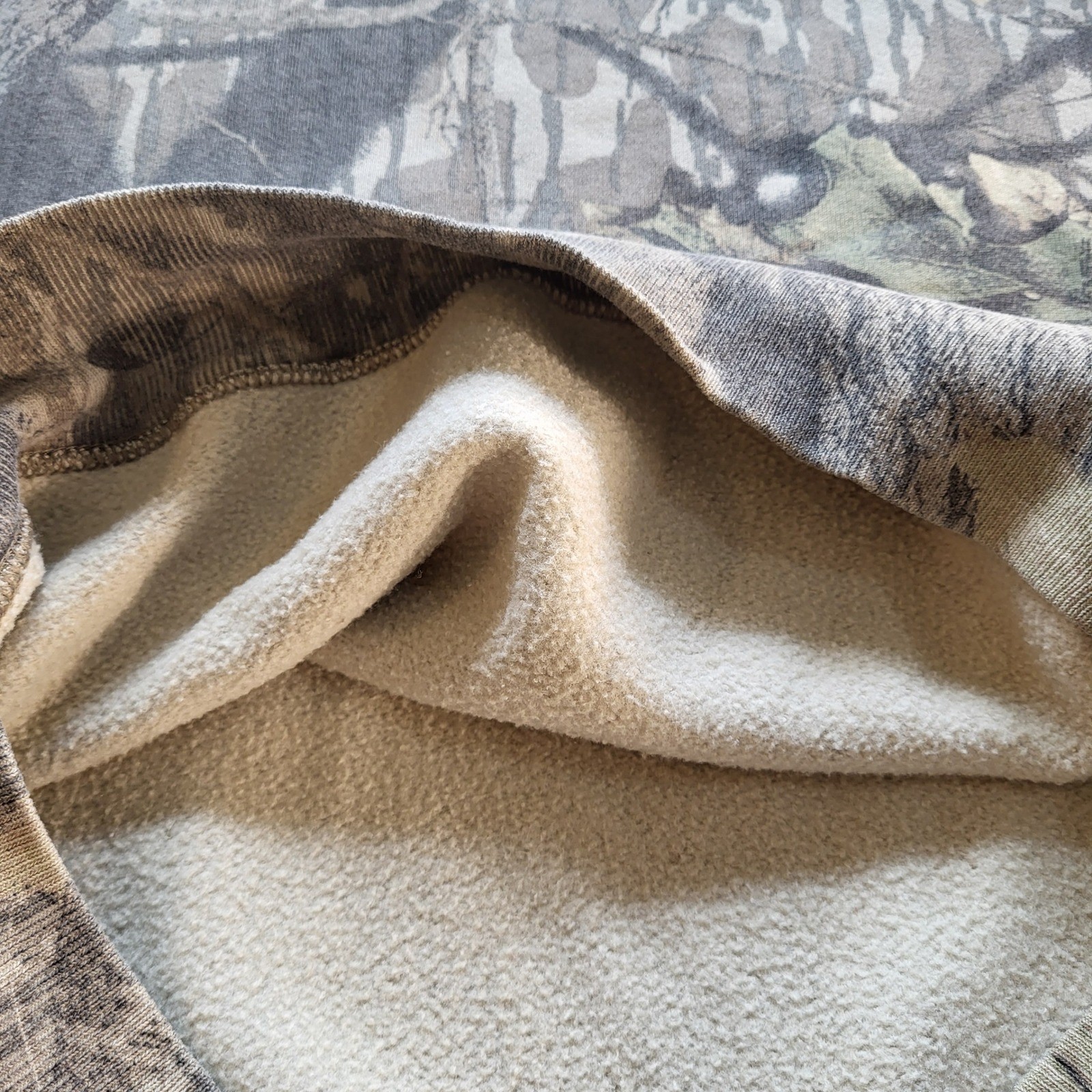 Vintage Jerzees Outdoors Mossy Oak Camo Turtleneck Sweatshirt Mens Large USA