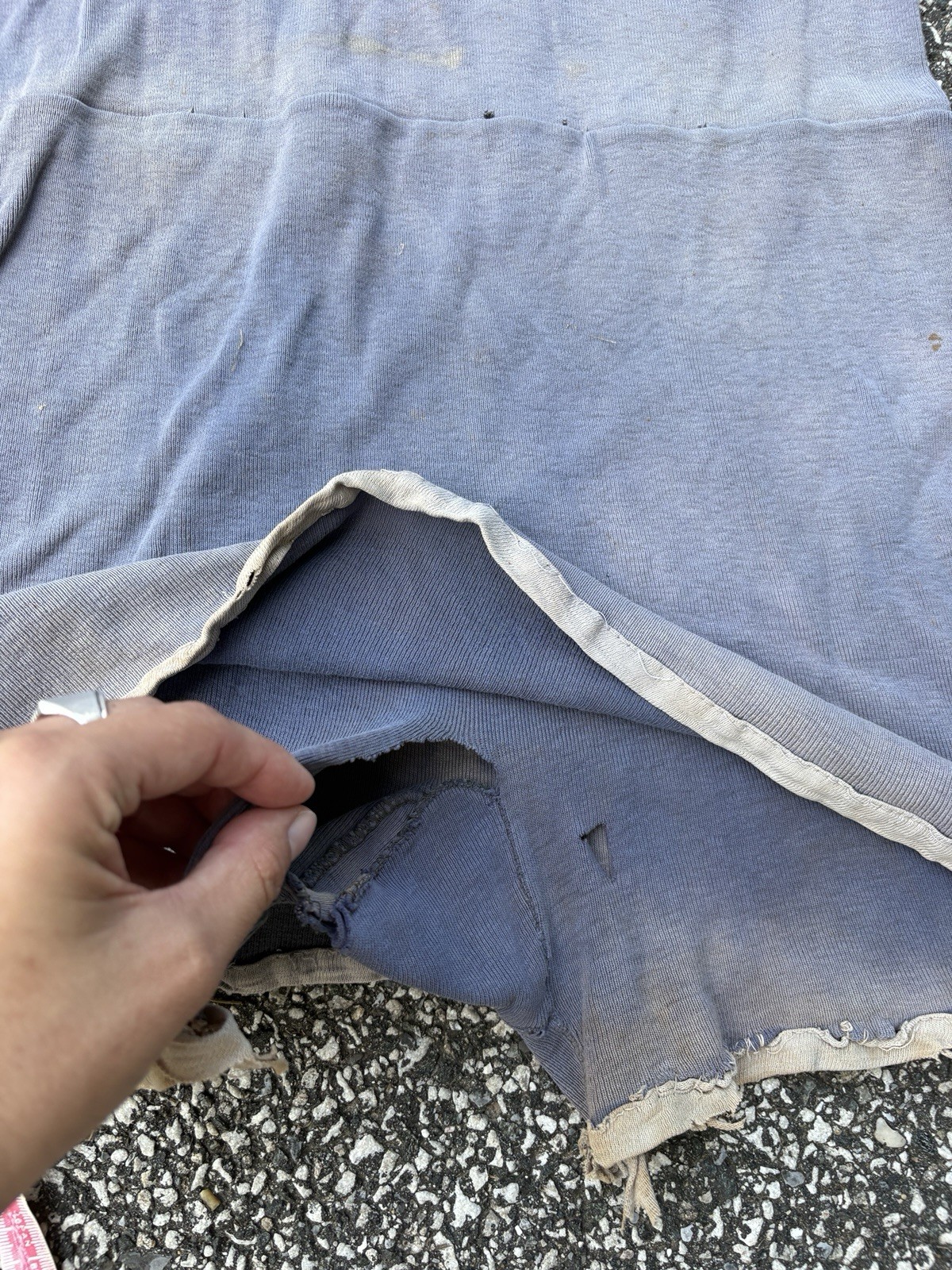 As-is Study Antique Stenciled “rental” Swimsuit 20s 30s Cotton Blend?