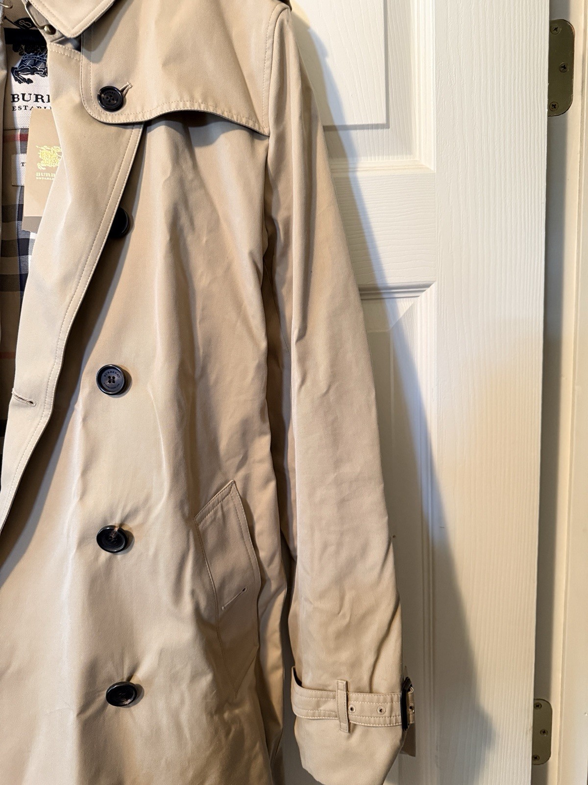 Burberry Kensington Heritage Trench Coat Honey US 16 EU 50 Made in England NWT
