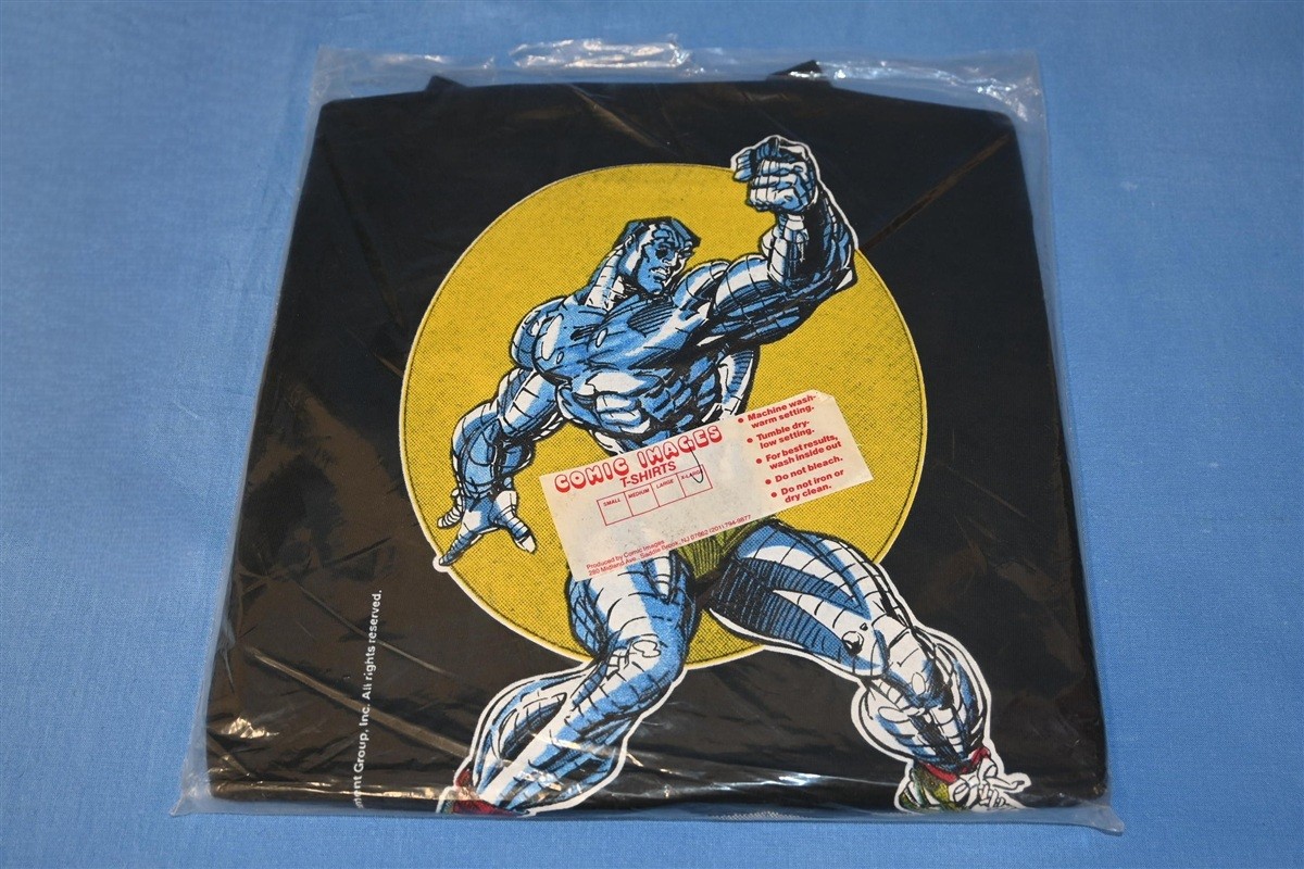 vintage 80s COLOSSUS MARVEL COMIC IMAGES X-MEN SEALED IN PACKAGE t-shirt XL
