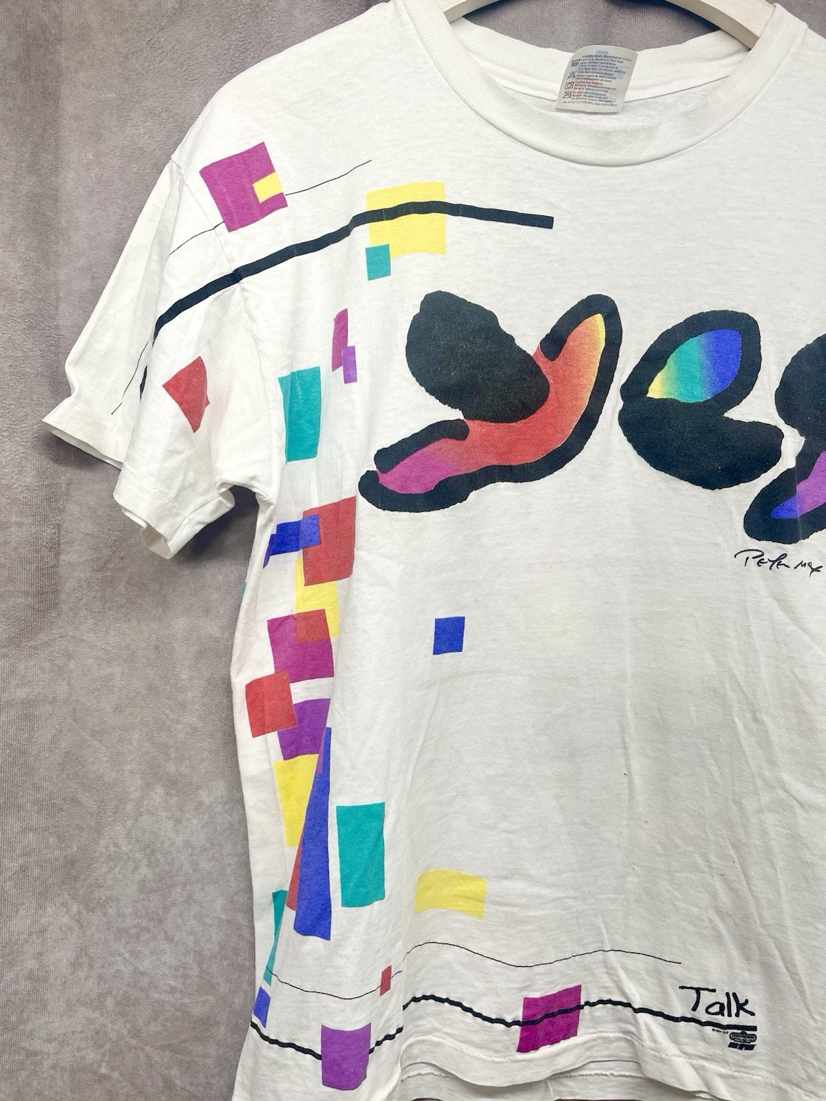 VINTAGE 1994 YES TALK PETER MAX WORLD TOUR BAND T-SHIRT L