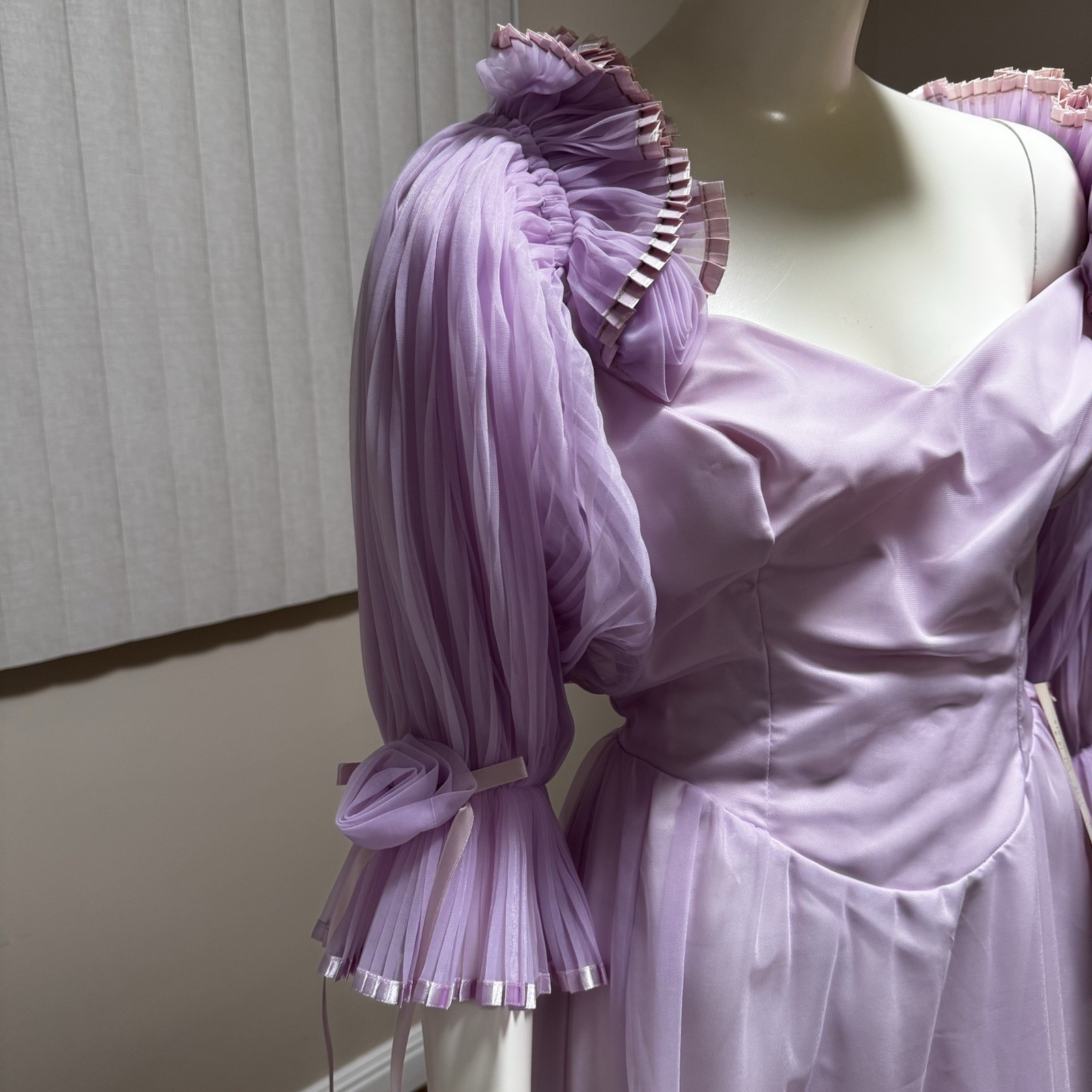 VTG Dance Allure Gown Prom Dress Womens 16 Lavender Pageant Bridal 80s USA NWT