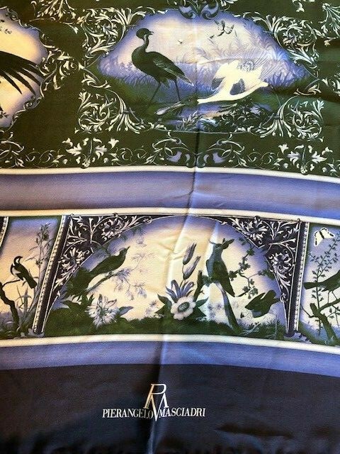 FINE COMO SILK PONCHO BY PIERANGELO MASCIADRI BELLAGIO ITALY- RAINERIS