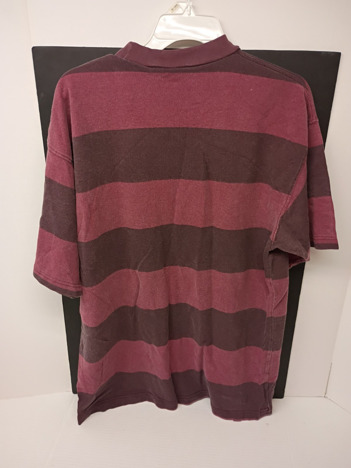 Britannia VTG Men’s XL Burgundy/Brown Striped Pocket Crew Neck T-Shirt