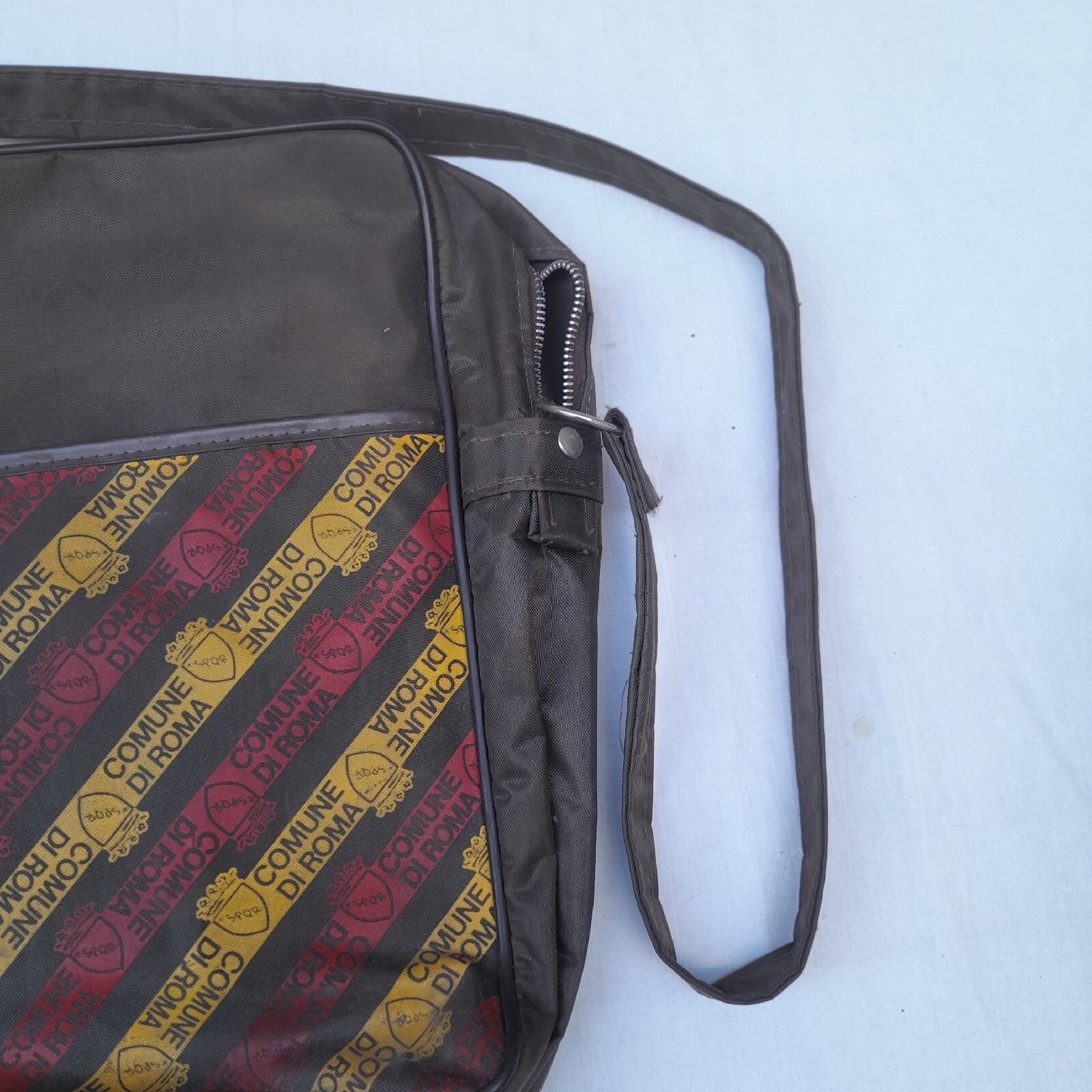 VINTAGE SPQR MUNICIPALITY LOGO BROWN SHOULDER BAG 1970s