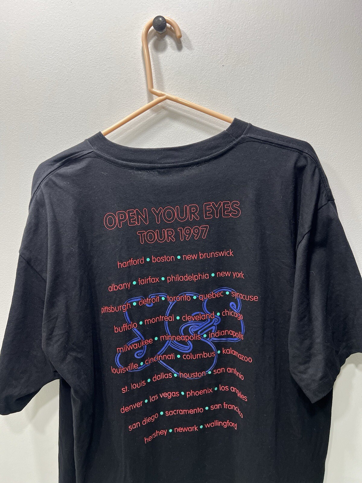Vintage 1997 Yes Open Your Eyes Tour T-Shirt Size XL