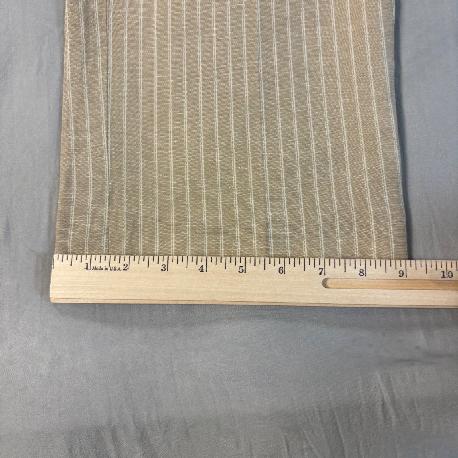 Christian Dior linen blend pants Mens 41×30 tan white striped