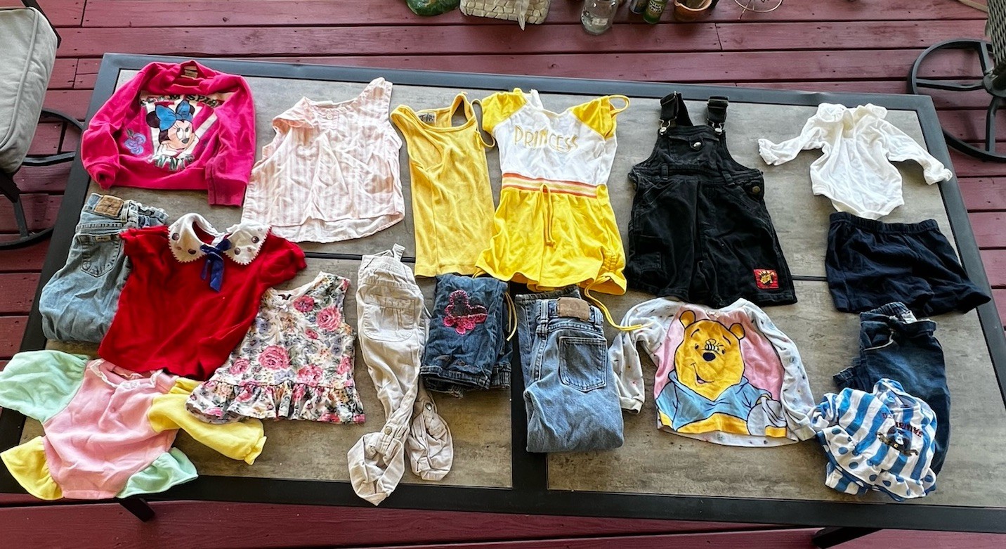 Vintage 80s-00s Baby Girls Clothing Mixed Sizes 1T-4T Lot Of 17 PCS