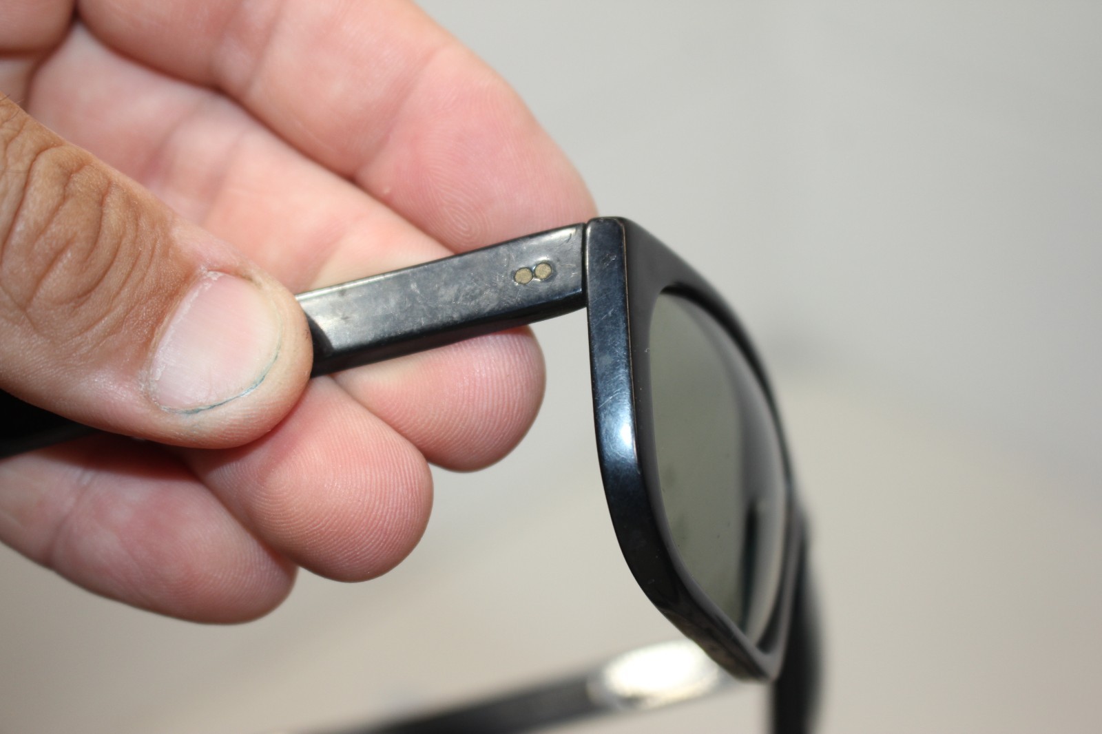 Vintage 60s/70s Cool Ray Polaroid 128 HERITAGE Sunglasses Black Frames, guc