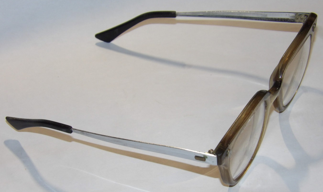 VINTAGE FENDALL T-30 SAFETY GLASSES/EYEGLASS FRAMES! 48mm LENS! 4 1/2