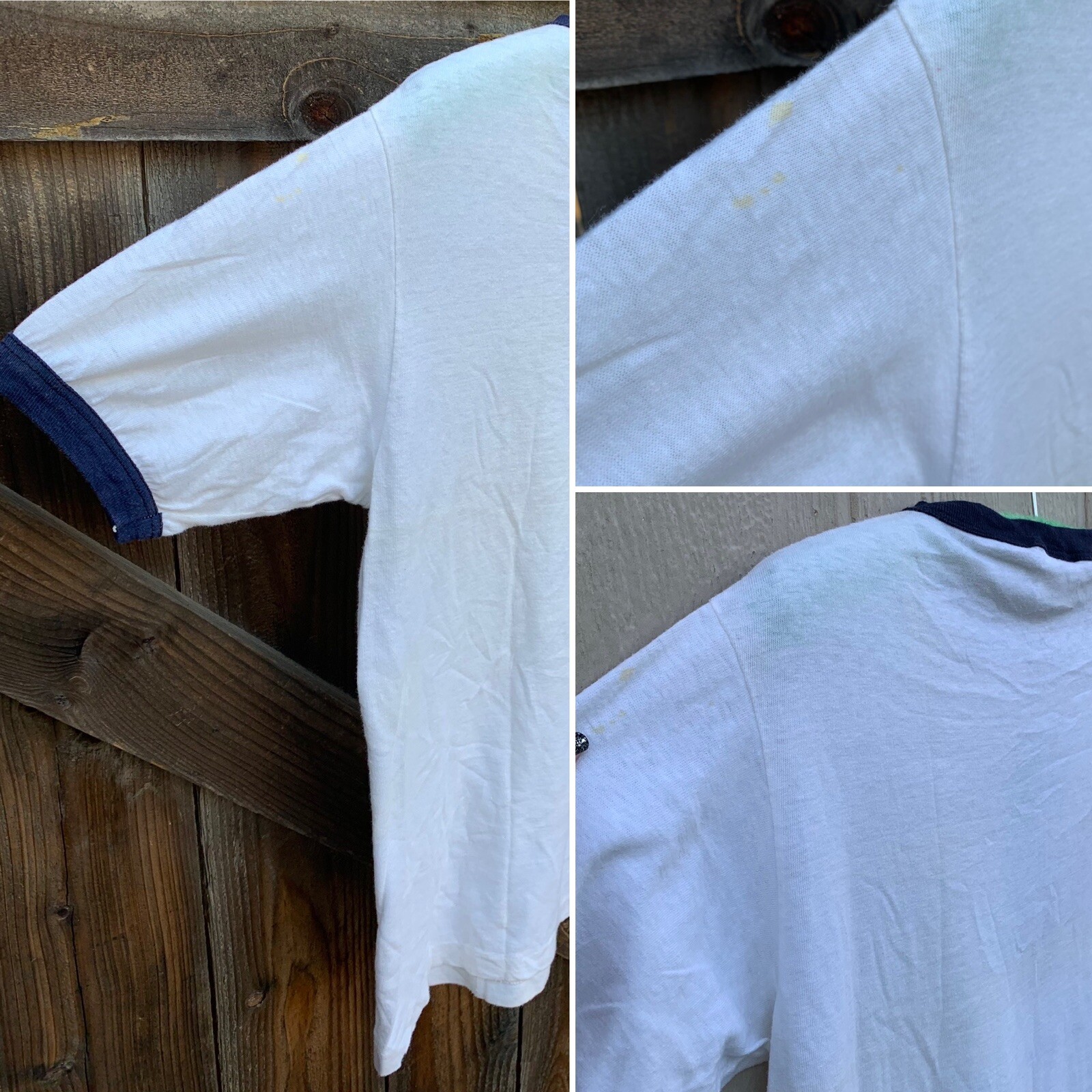 vintage Go for it! The Hartford t-shirt ringer tee made in USA size M 38-40 80s