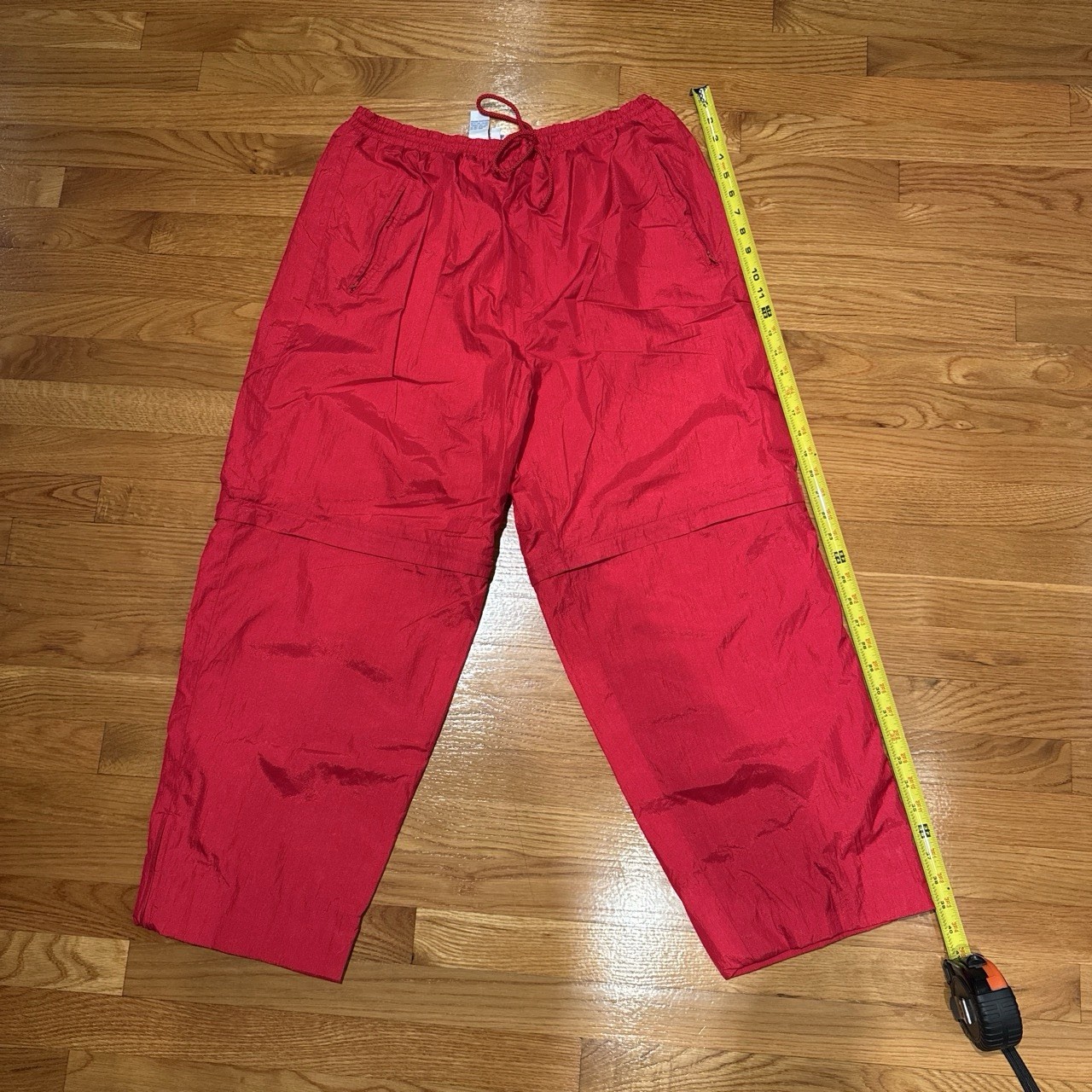 Vintage 90s Super Baggy Wide Leg Red Track Pants ( Parachute Pants )