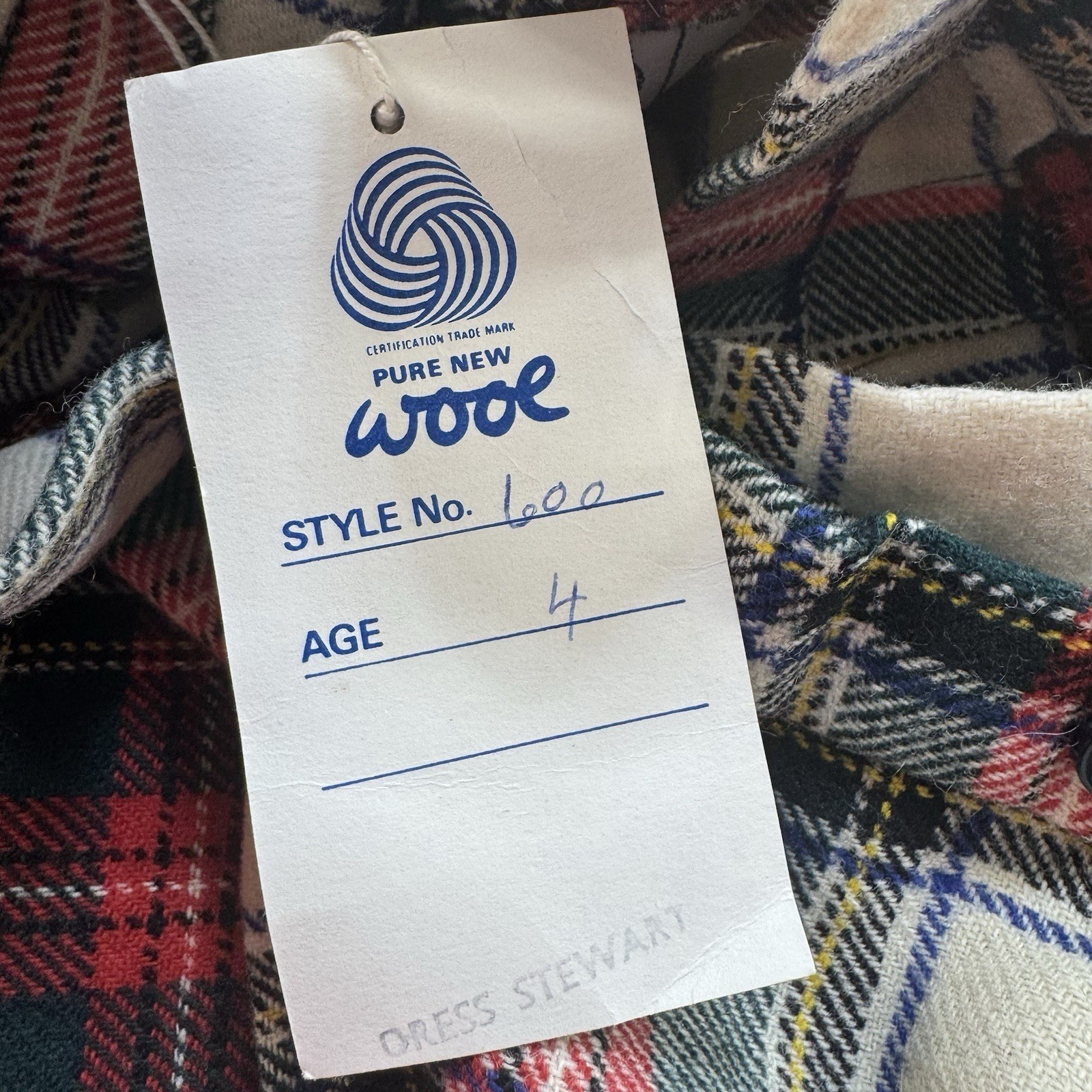 VTG Pure Wool Britain United Kingdom Plaid Kilt Skirt Size 4 Bibs 4T Heathlyn