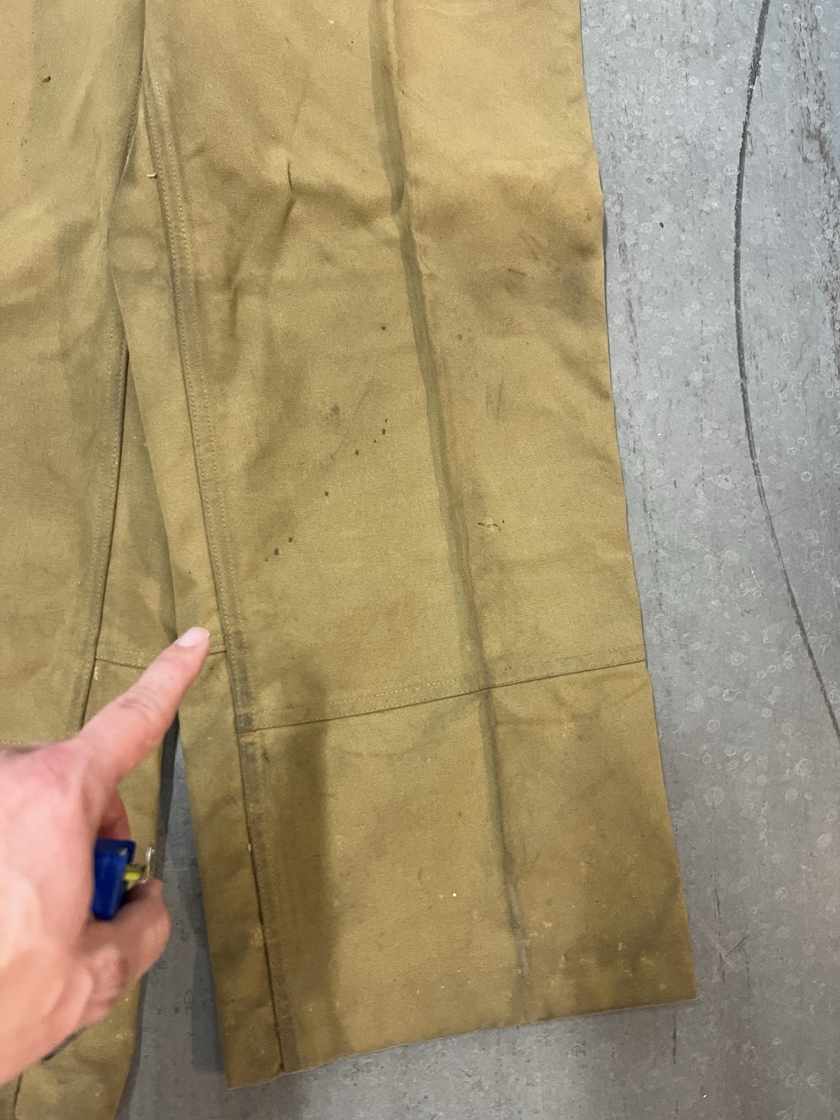 Filson 40’s / 50’s Vintage Tin Cloth Pants – Made in USA 35×28 Cropped Wide Leg