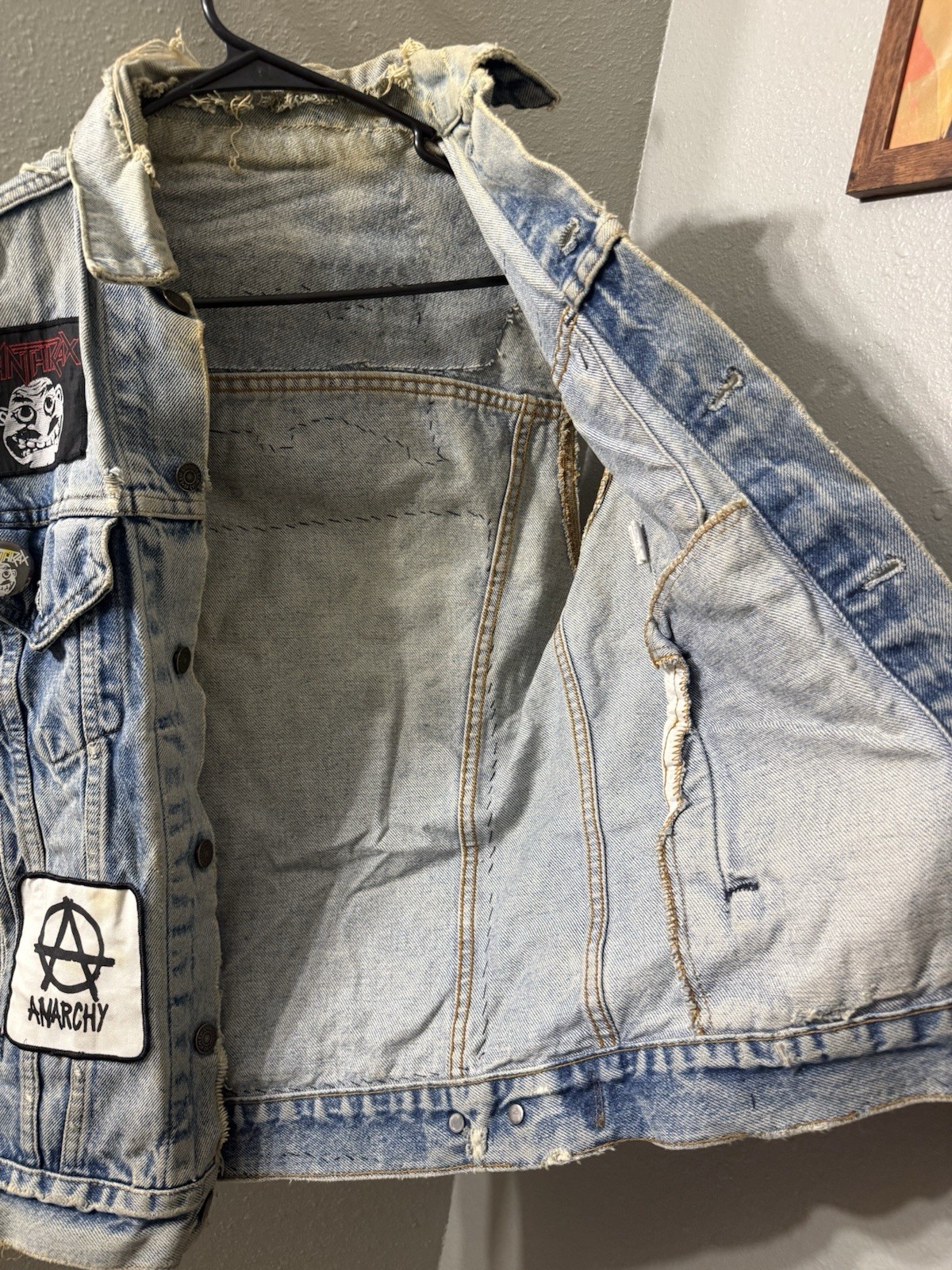 Vintage USA Made Levi’s Big E Battle Vest – Thrash Metal, 60/70s Era Vest