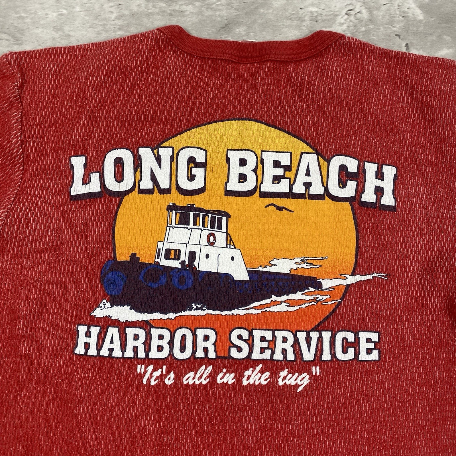 vintage HOLLISTER long sleeve thermal shirt L y2k 2000s graphic print Long Beach