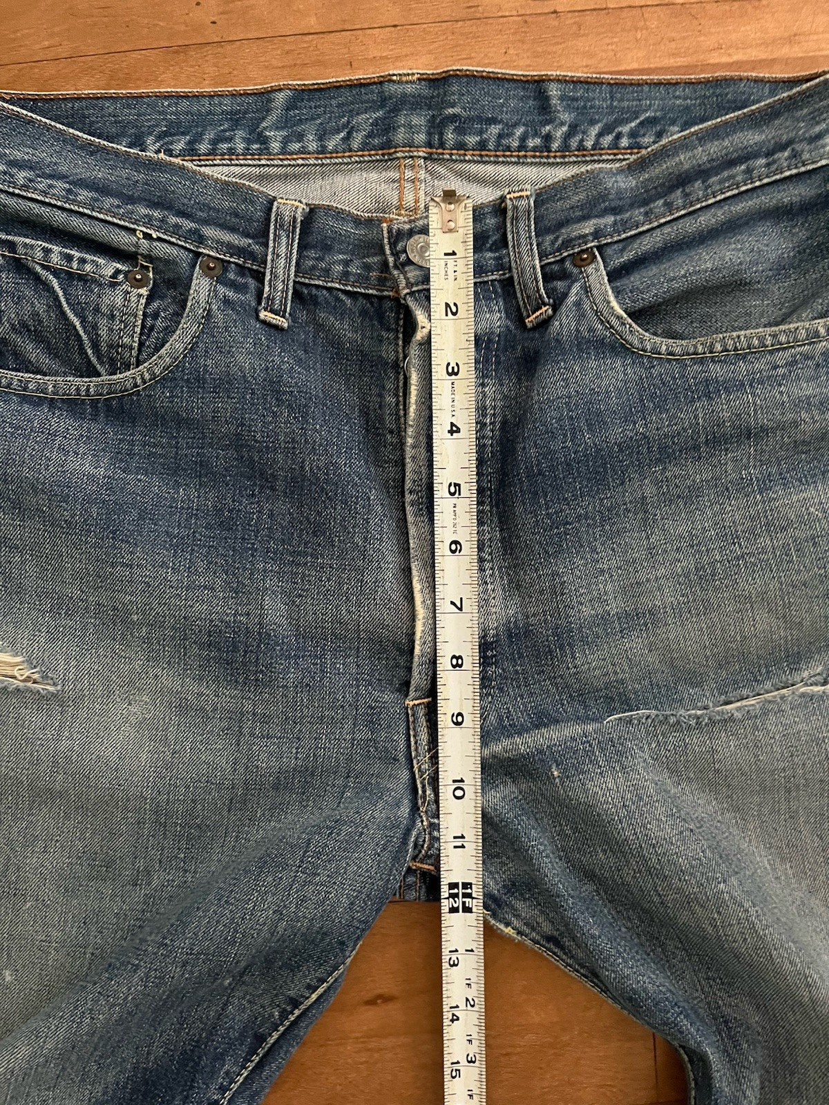 Vintage 1950s Levi’s 501 Red Tab Big E W33 Denim Jeans Pants