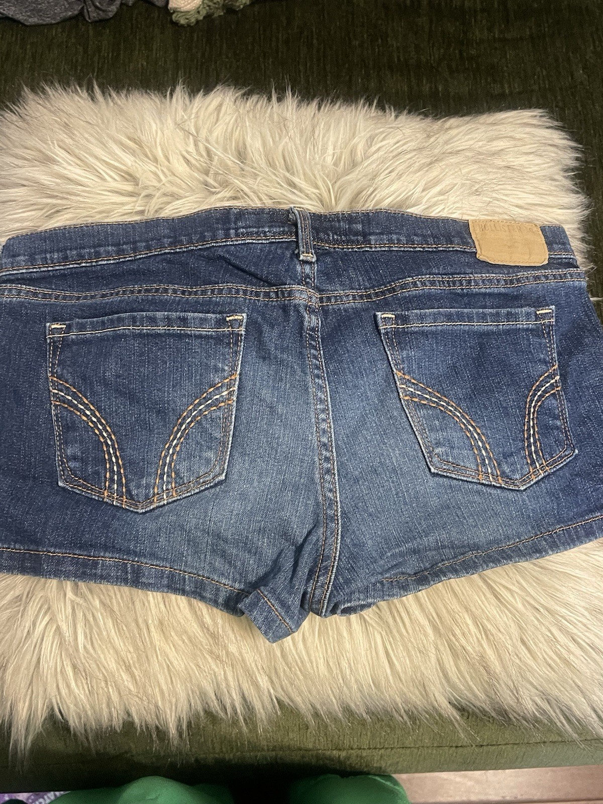 HOLLISTER Shorts Y2K Ultra Short Low-Rise Denim Juniors Sz 11