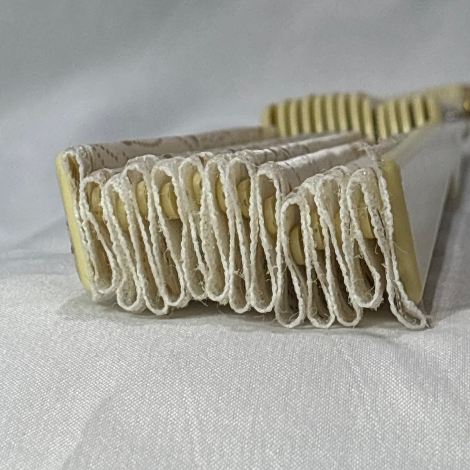 Cream Synthetic Folding Fan Moon & Starburst Design Plastic Sticks / Guards