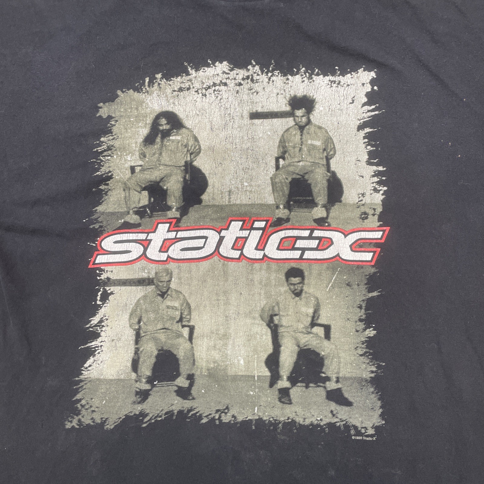 Static-X Wisconsin Death Trip 1999 Shirt XL Double Sided Industrial Metal 90’s