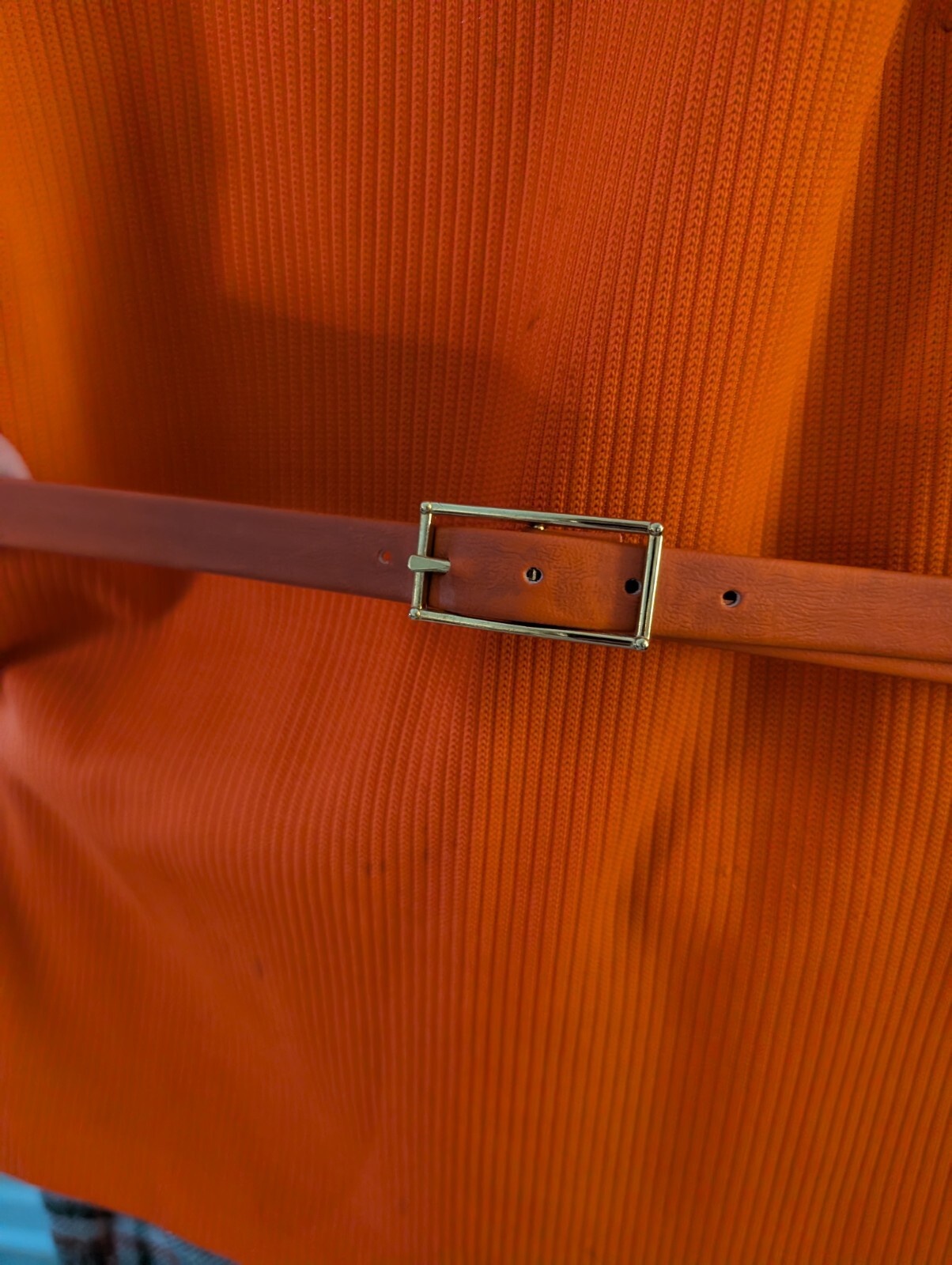 Pantsuit Wide Leg Plaid Pants Orange Top W/ Belt Business Casual Vntg!