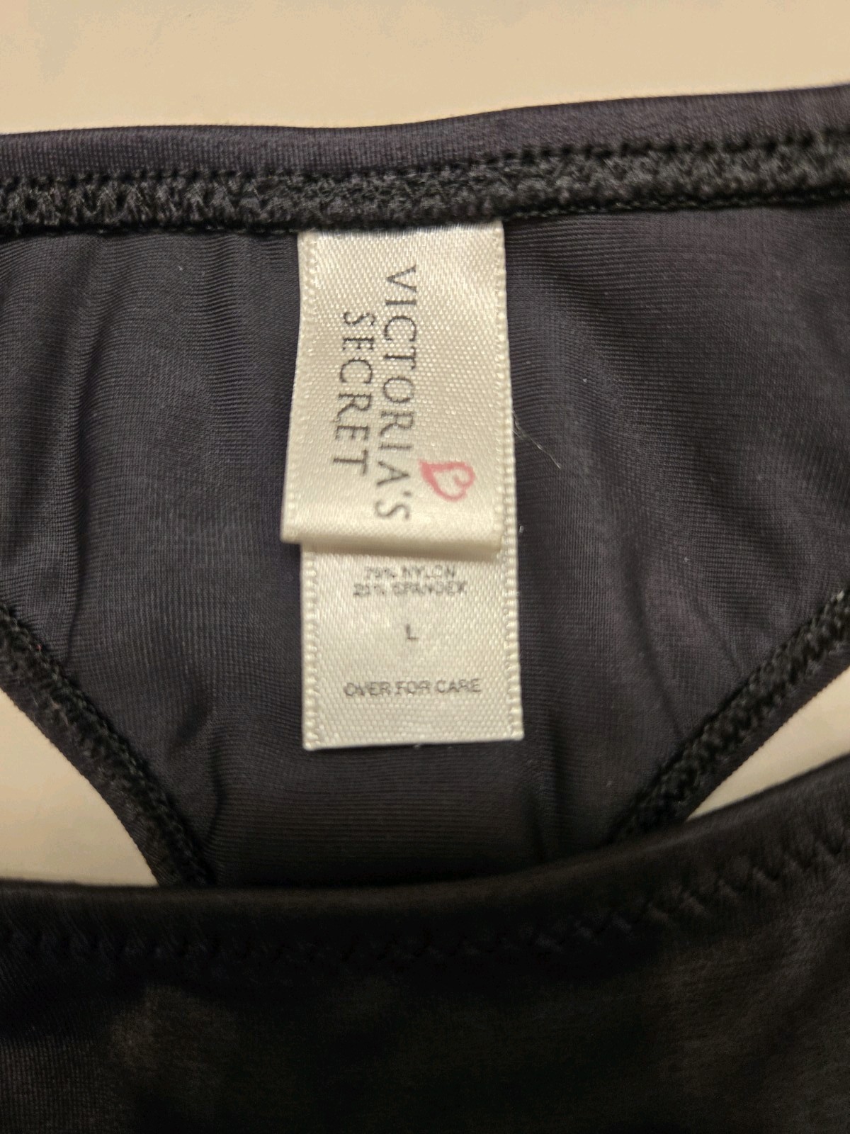 Vintage Victoria’s Secret Nylon Spandex Thong Black 1995 Nwot