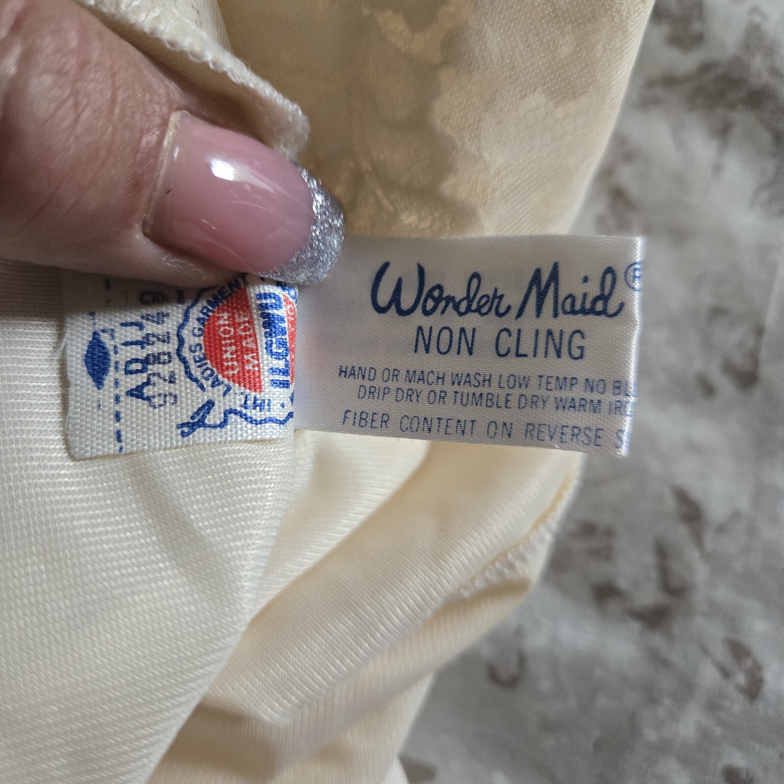 Wondermaid Slip Dress Lingerie Lacy Ivory Non Cling Sz 36 Union Made