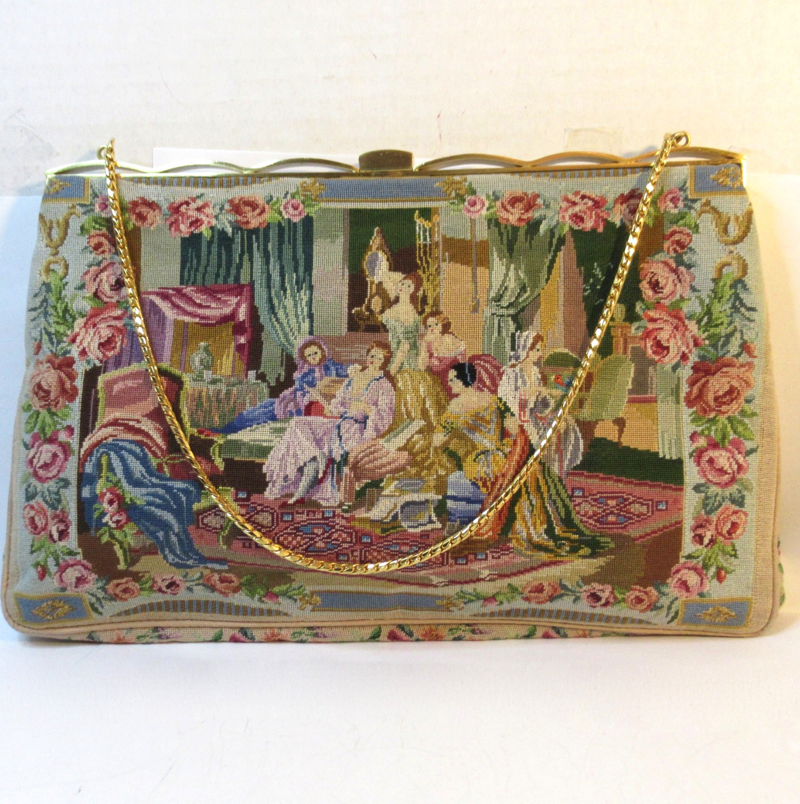 Vintage Petit Point Purse Scenic Walborg Saks 5th Avenue – SELLER PAYS US TARIFF