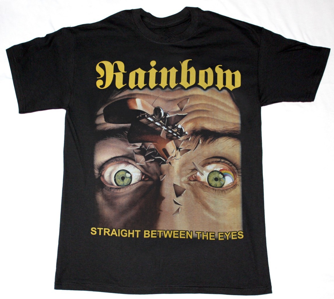 RAINBOW STRAIGHT BETWEEN THE EYES Cotton Black S-234XL Unisex Shirt UR946
