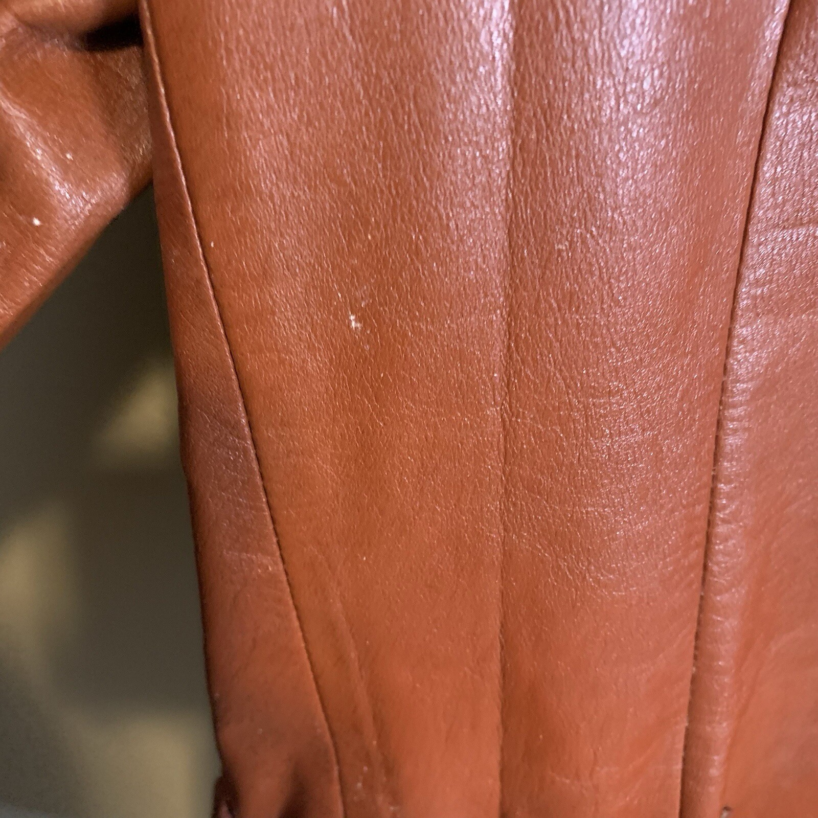 VTG Rue Royale By Nino Cerruti Mens Leather Jacket 44R Rust/Brown 70s Bob Dylan
