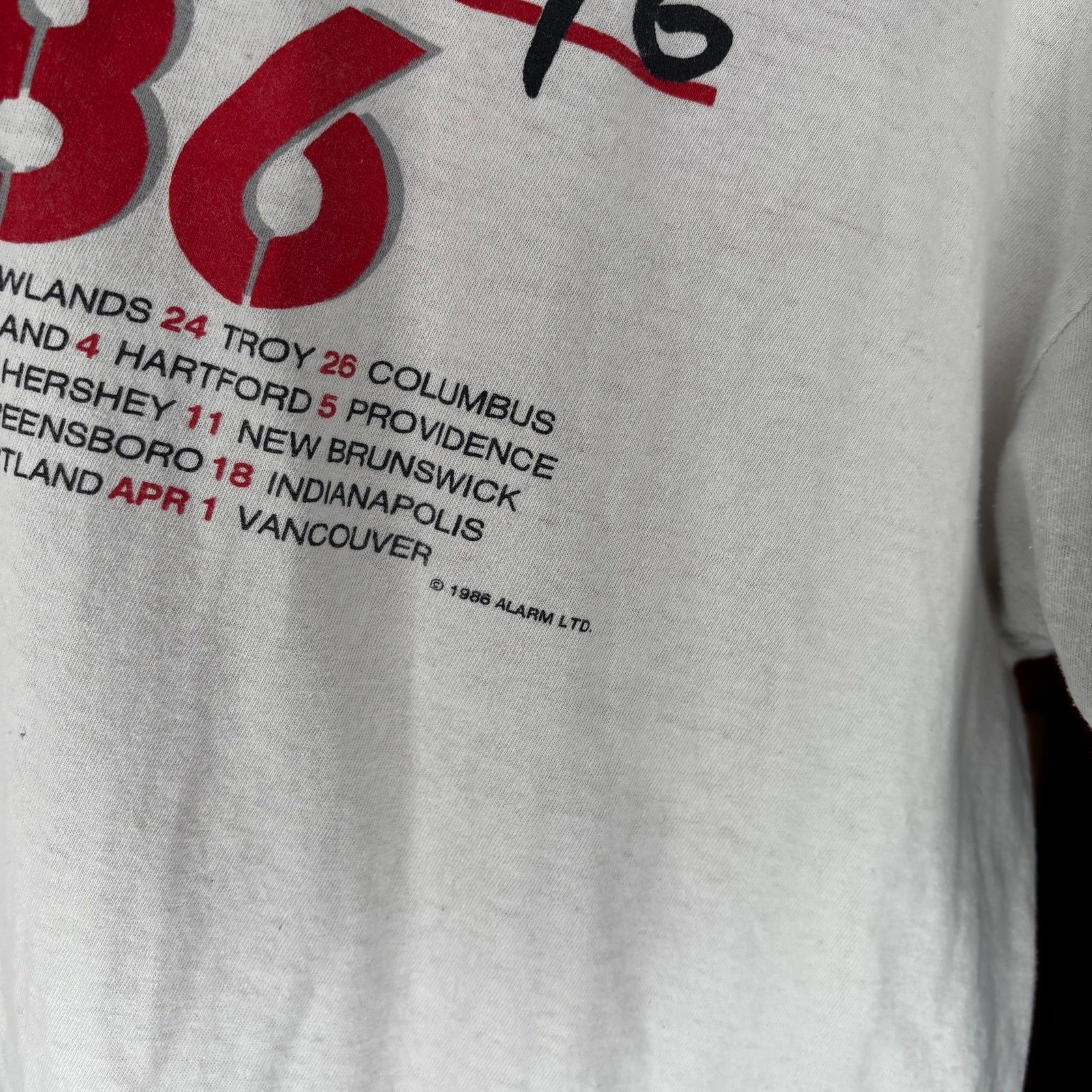Vintage 1986 The Alarm Spirit ’76 Tour Screen Stars USA Single Stitch Band T 2XL